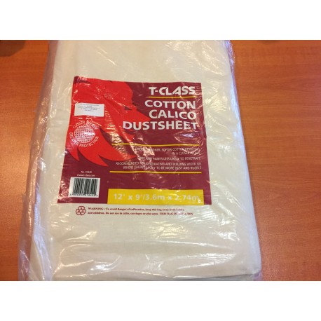 Cotton Calico Dustsheet 12´×9´/3,6×2,7m pamut porvédő takaró